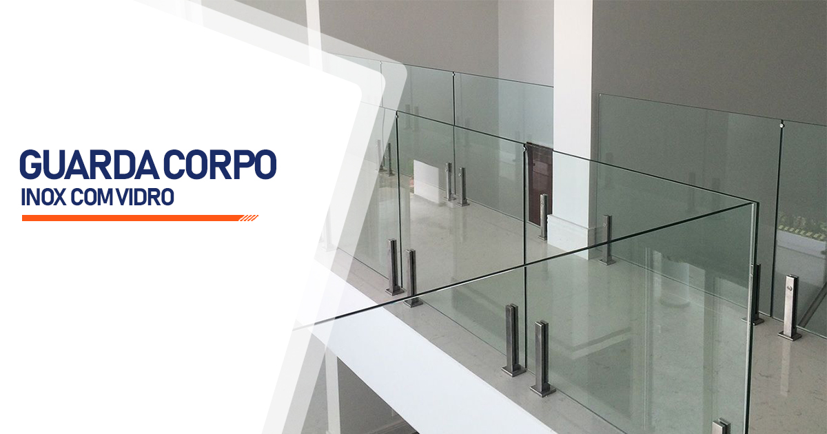 Guarda Corpo de Inox com Vidro  Porto Alegre Azenha RS